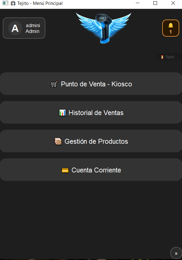 Menú principal de Tejito